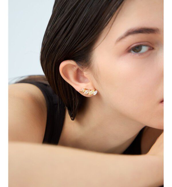 ete「ビジュー マーキス イヤークリップ」|イヤーカフ|