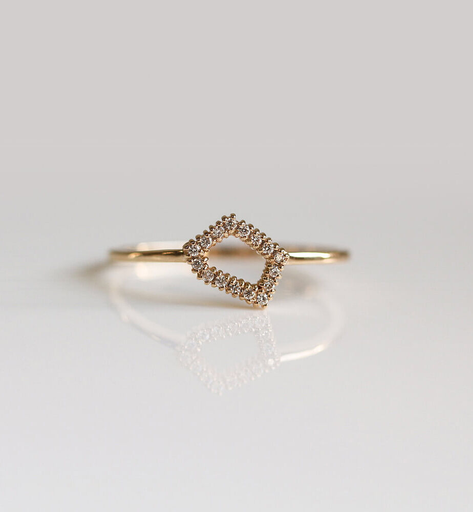  「ダイヤモンド リング  | K10YG 〈プラリネ〉〈世界最小〉」|リング|K10 イエローゴールド