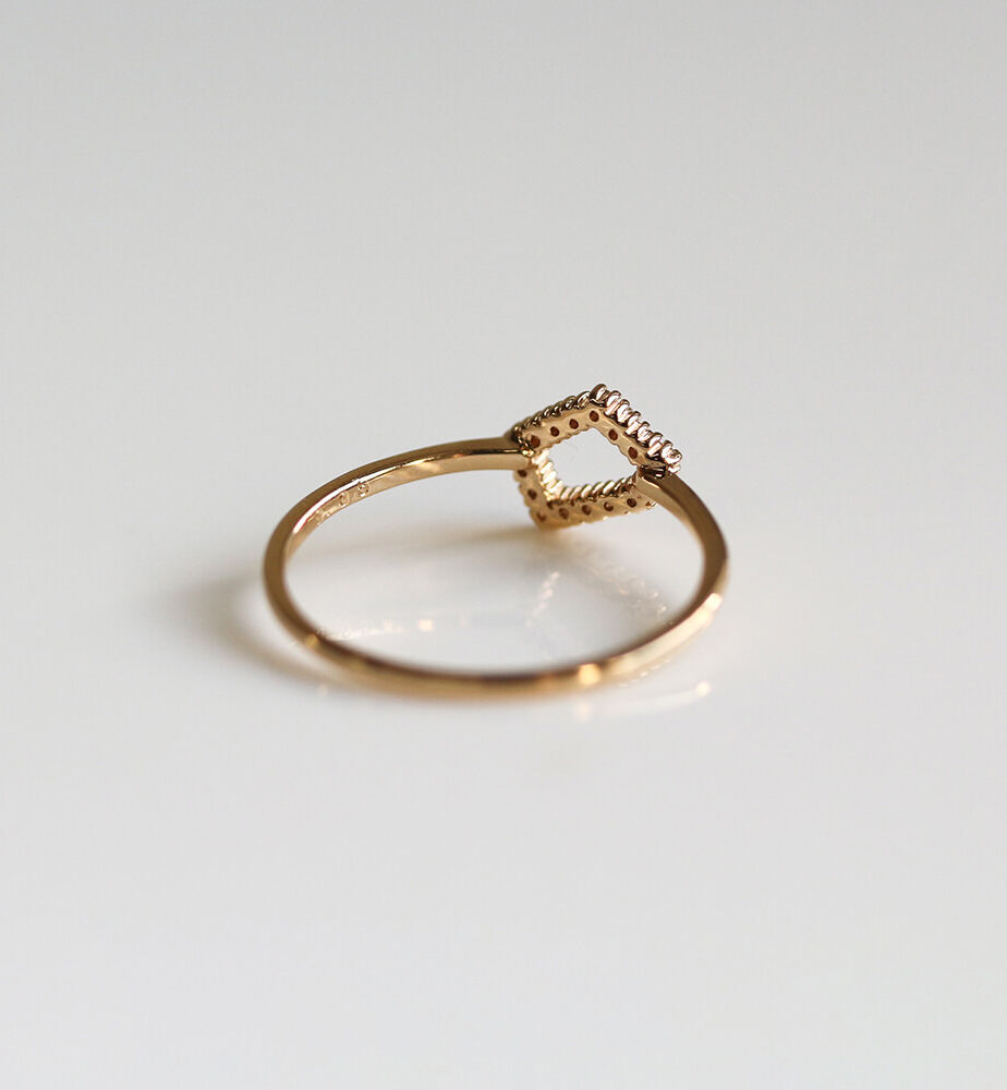  「ダイヤモンド リング  | K10YG 〈プラリネ〉〈世界最小〉」|リング|