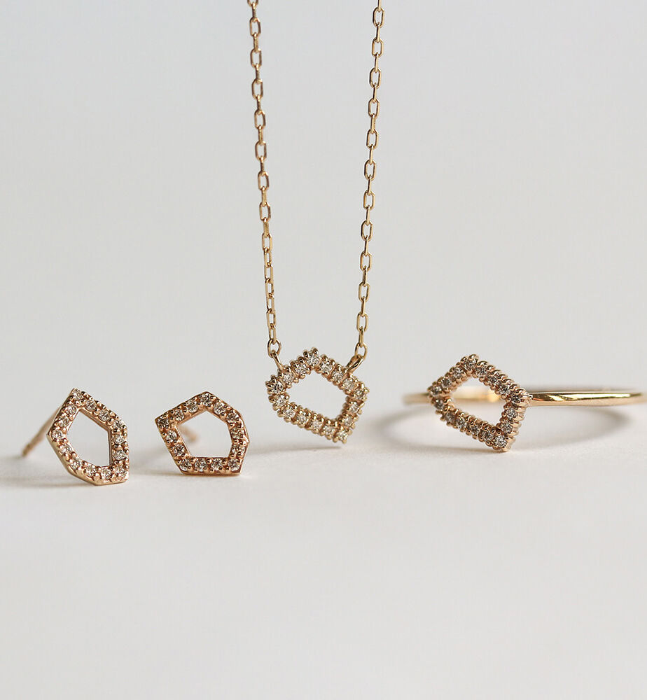  「ダイヤモンド リング  | K10YG 〈プラリネ〉〈世界最小〉」|リング|