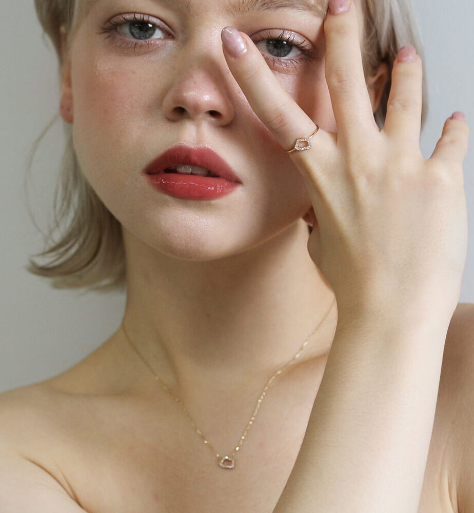  「ダイヤモンド リング  | K10YG 〈プラリネ〉〈世界最小〉」|リング|