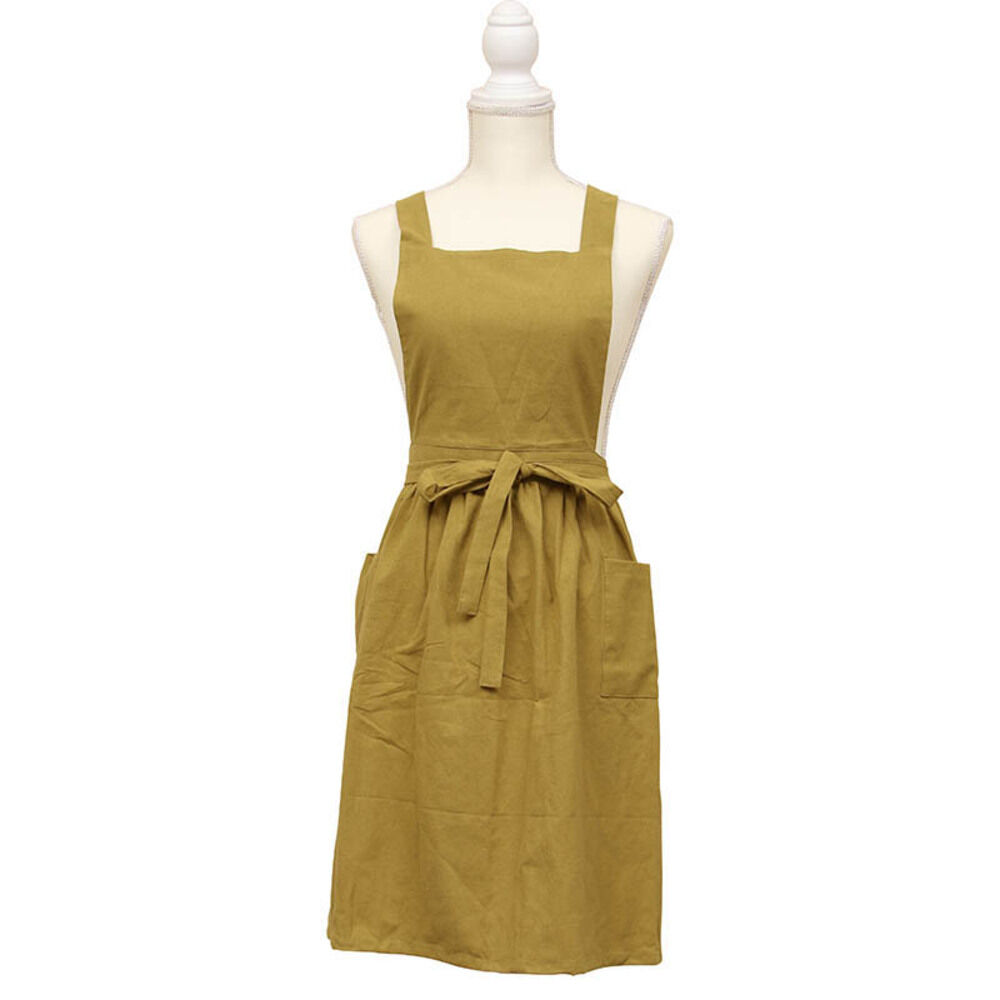 BACKYARD FAMILY「エプロン おしゃれ 大人 通販 サーケル ドレスエプロン 前掛け エプロンドレス ギャザーエプロン」|その他|イエロー1