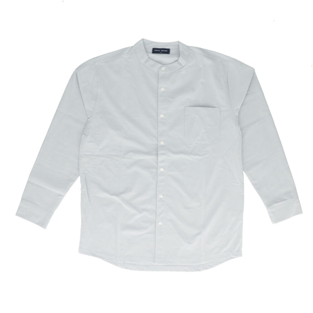 BACKYARD FAMILY「メンズ シャツ バンドカラー 通販 バンドカラーシャツ カジュアルシャツ ビジネスシャツ ビジカジ」|その他|ブルー1