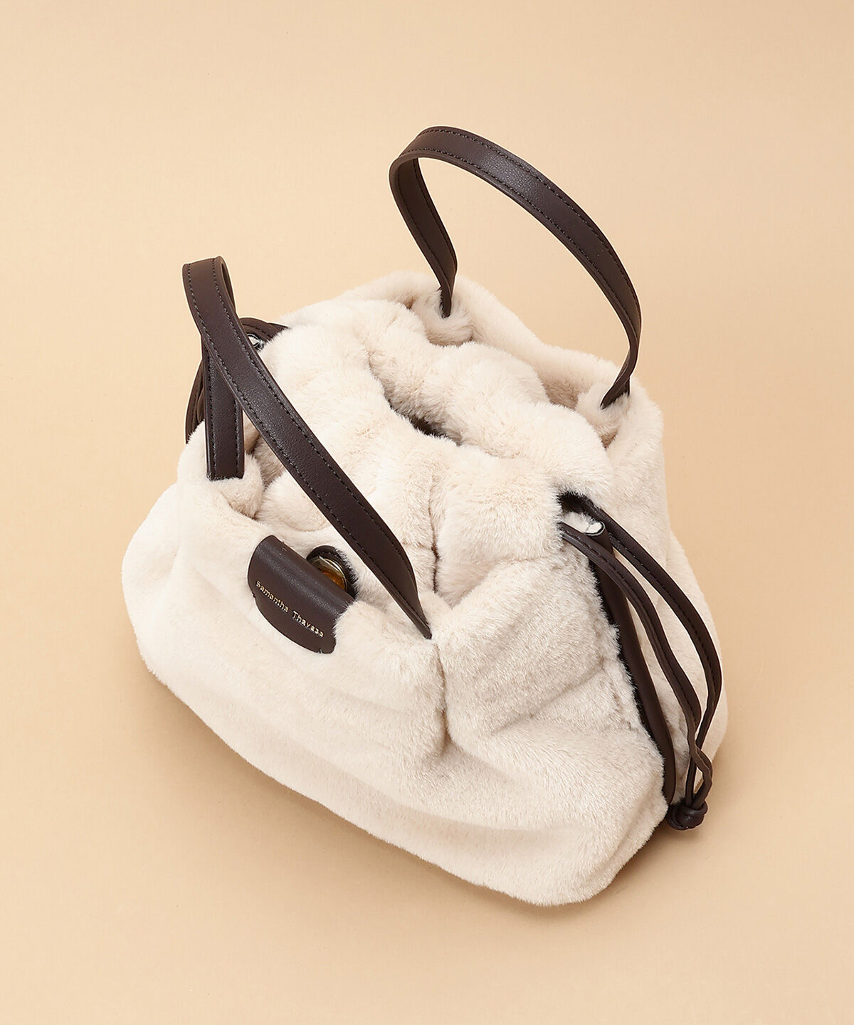 Samantha Thavasa「ファー巾着バッグ」|ハンドバッグ|