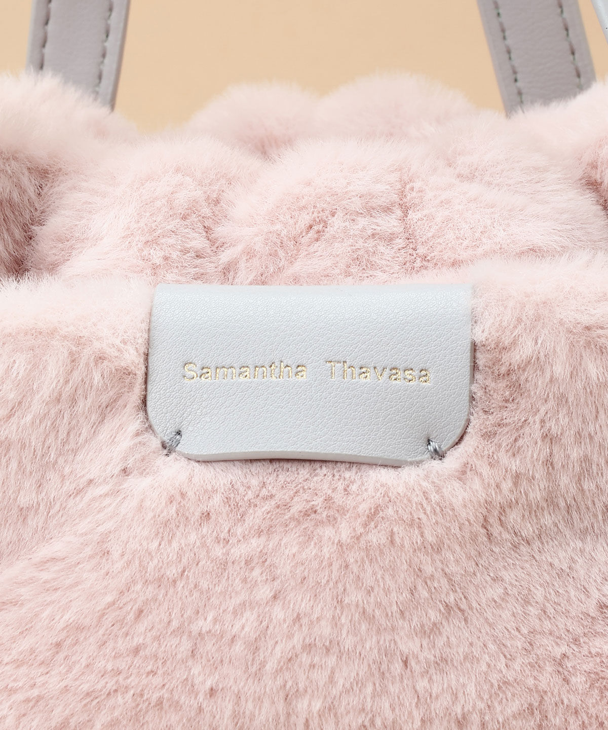 Samantha Thavasa「ファー巾着バッグ」|ハンドバッグ|