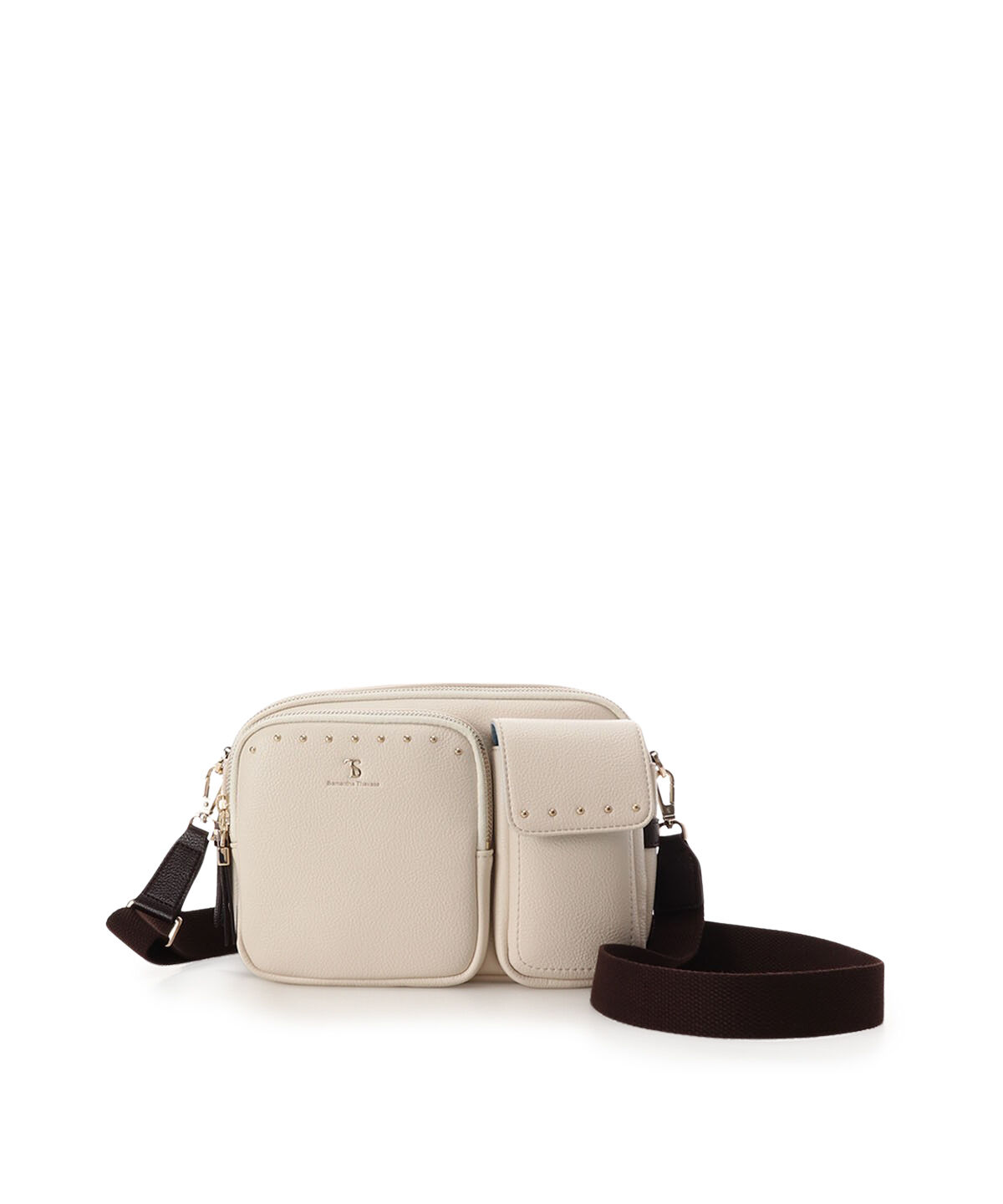 Samantha Thavasa「新スタッズスクエアショルダーバッグ」|ショルダー・メッセンジャー|オフホワイト