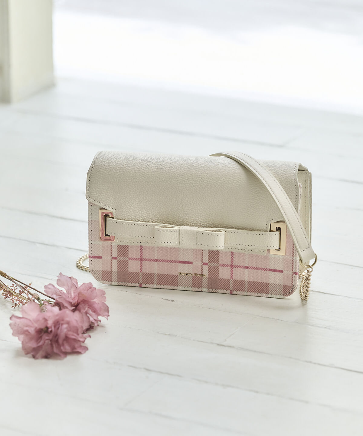 Samantha Thavasa「チェック柄エムシュシュⅢ ショルダーバッグ 大サイズ」|ショルダー・メッセンジャー|