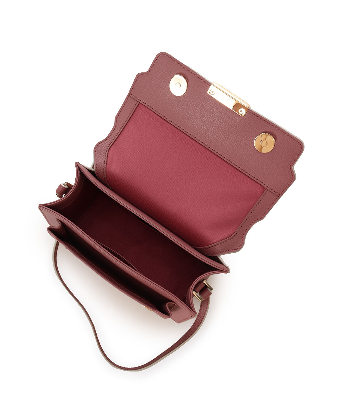 Samantha Thavasa「リボンモチーフ金具スプリットレザーショルダーバッグ」|ショルダー・メッセンジャー|