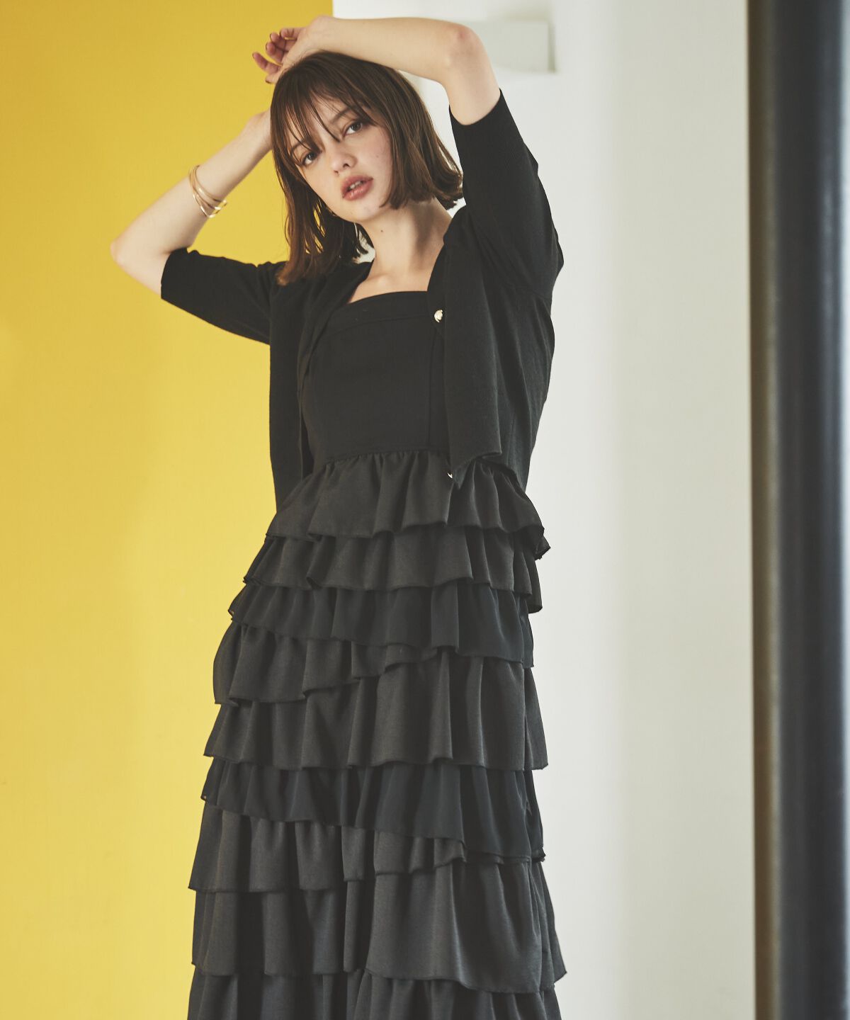 アンドクチュール「10段ティアードジャンスカ」|ジャンパースカート|