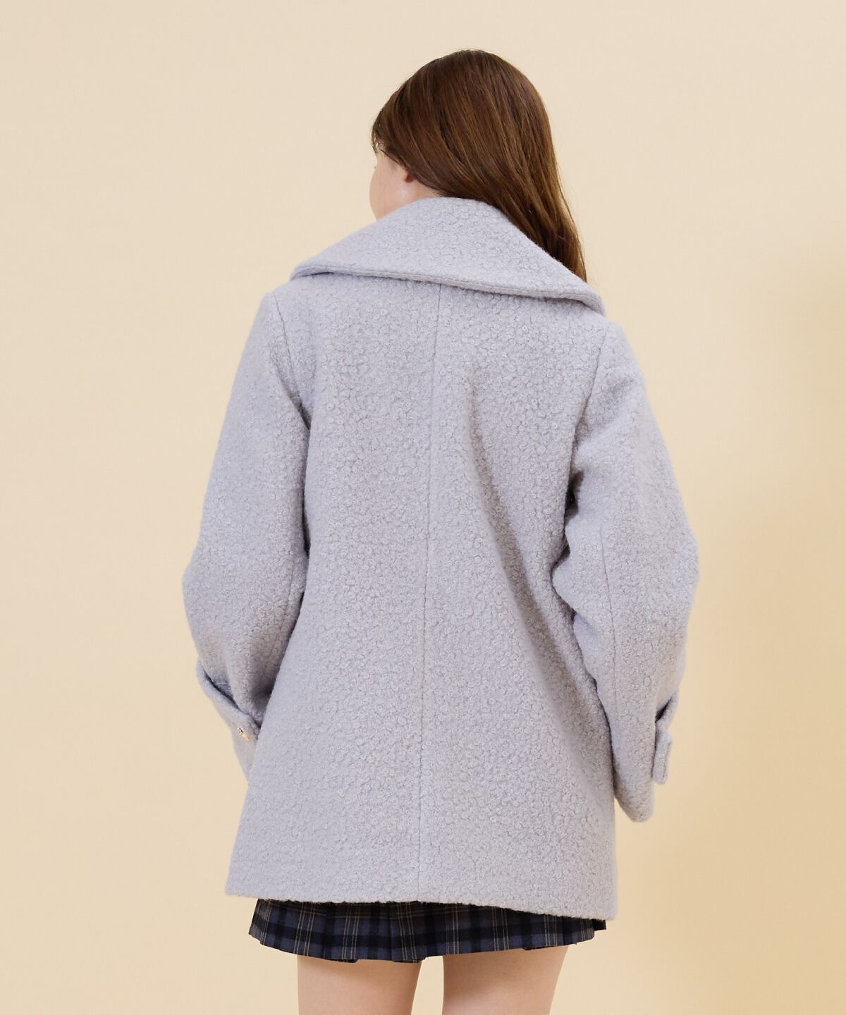 REDYAZEL「ボアダブルミドルコート」|ステンカラーコート|