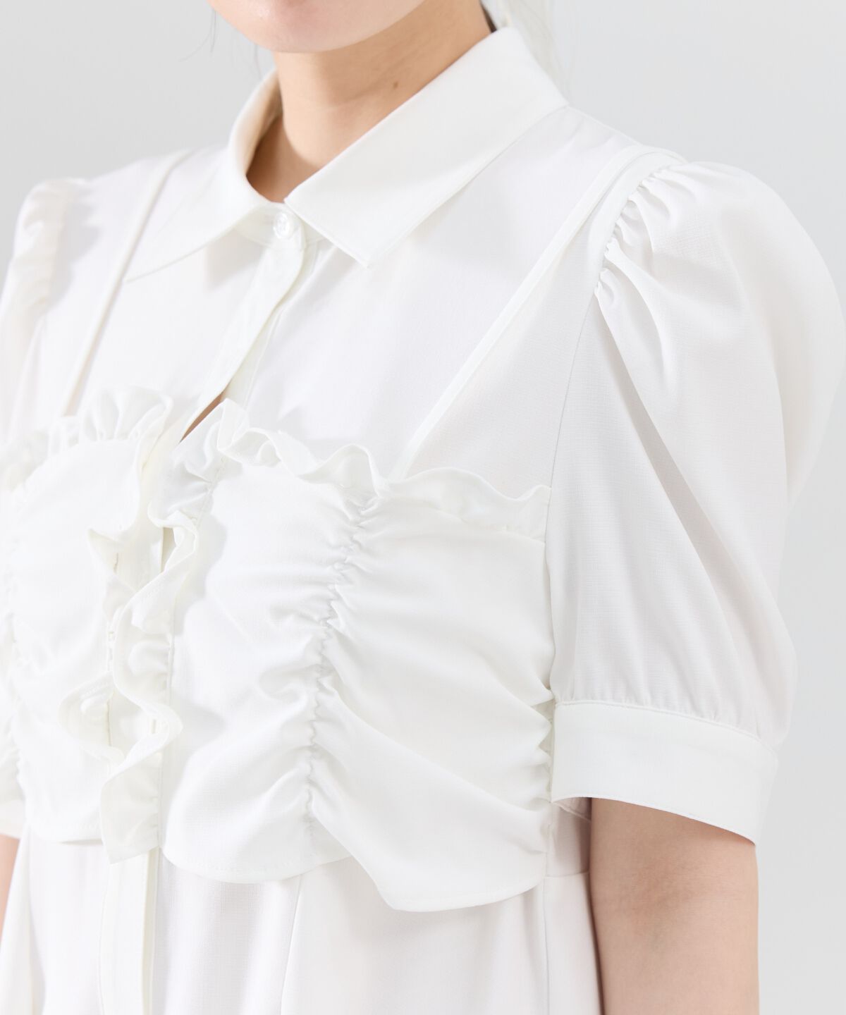 REDYAZEL「ビスチェレイヤードデザインシャツワンピース」|ワンピース|