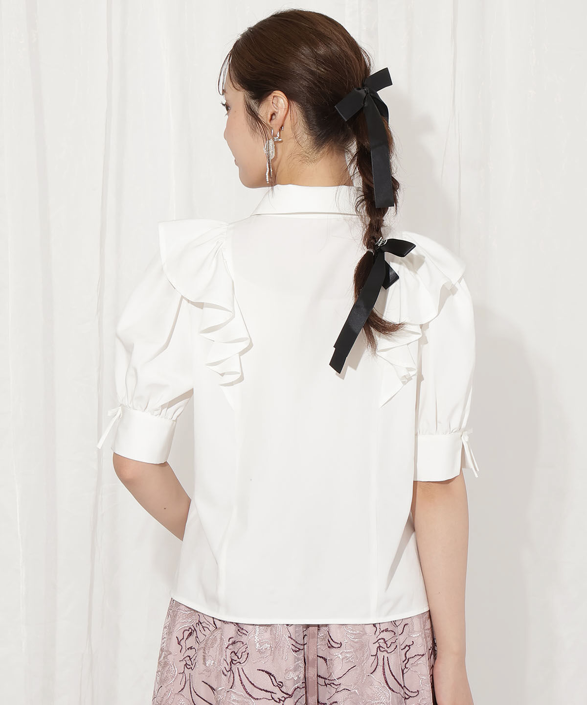 WILLSELECTION「スリーブリボンブラウス」|シャツ・ブラウス|