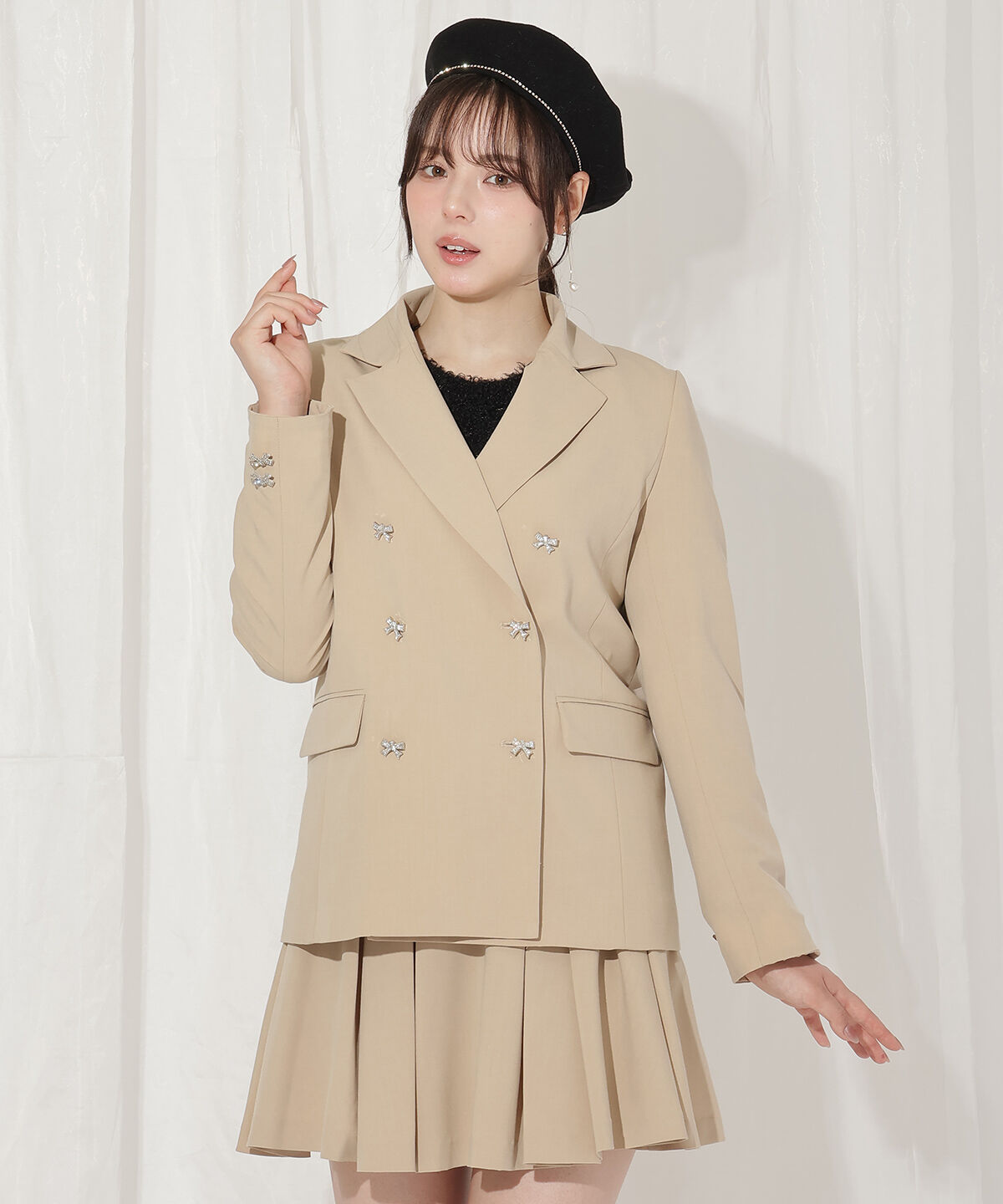 WILLSELECTION「リボンボタンジャケット」|テーラードジャケット|