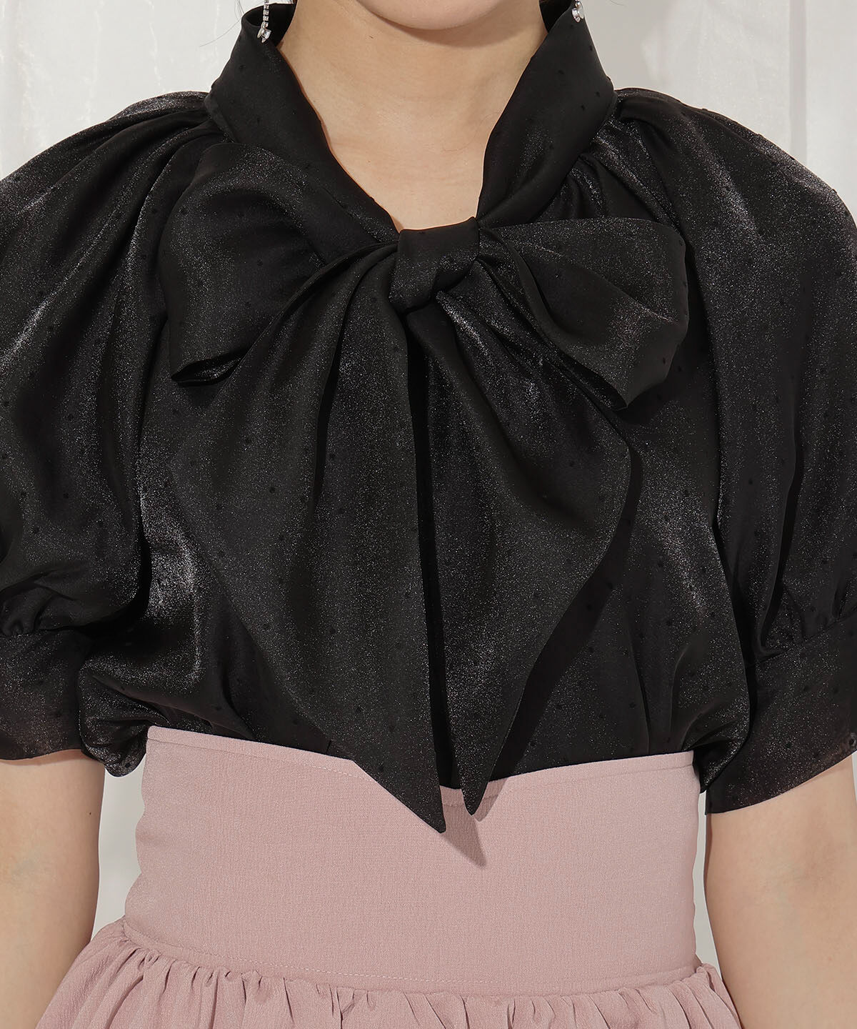 WILLSELECTION「リボンタイラグランパフブラウス」|シャツ・ブラウス|