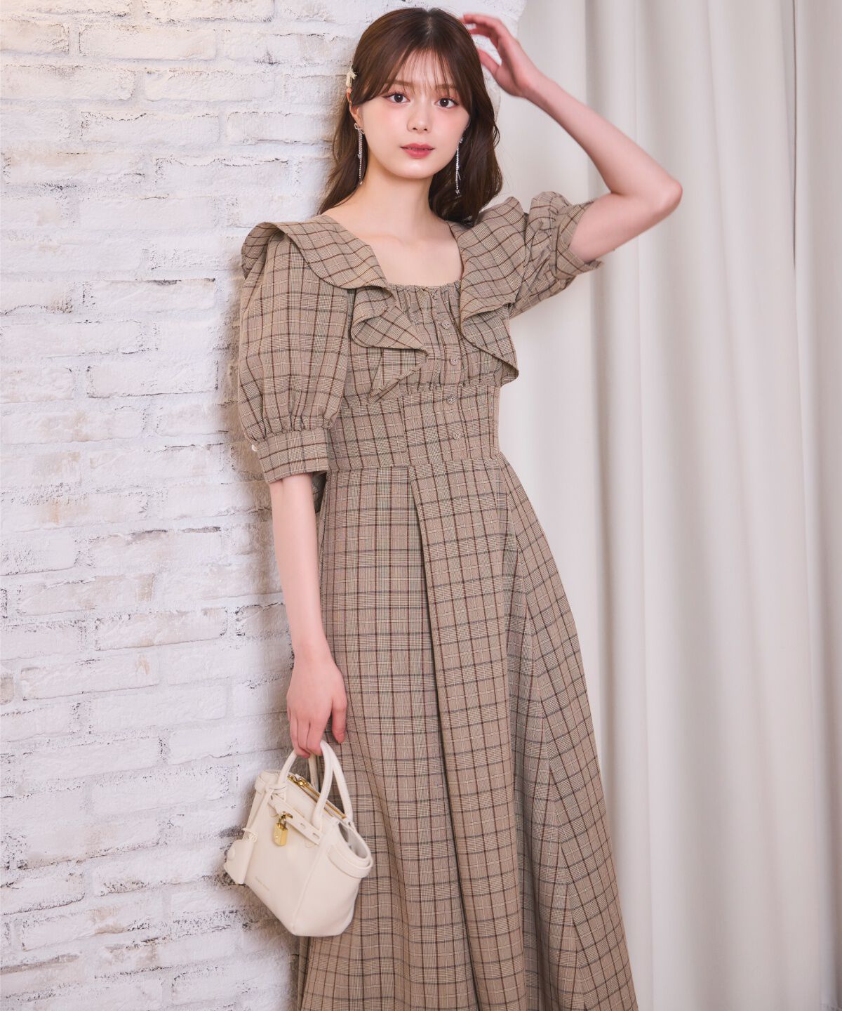 WILLSELECTION「ラッフルフリルパフ袖ワンピース」|ワンピース|