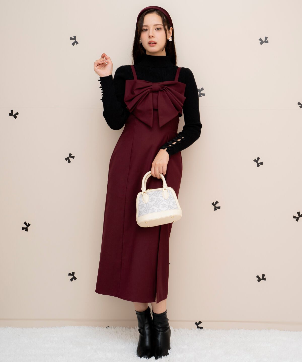 WILLSELECTION「ドレープリボンIラインワンピース」|ワンピース|