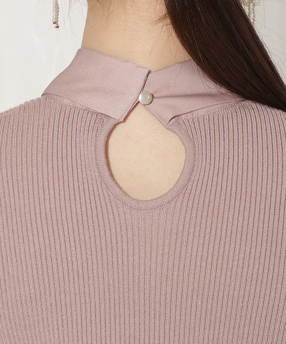 WILLSELECTION「異素材リボンタックスリーブプルオーバー」|ニット・セーター|