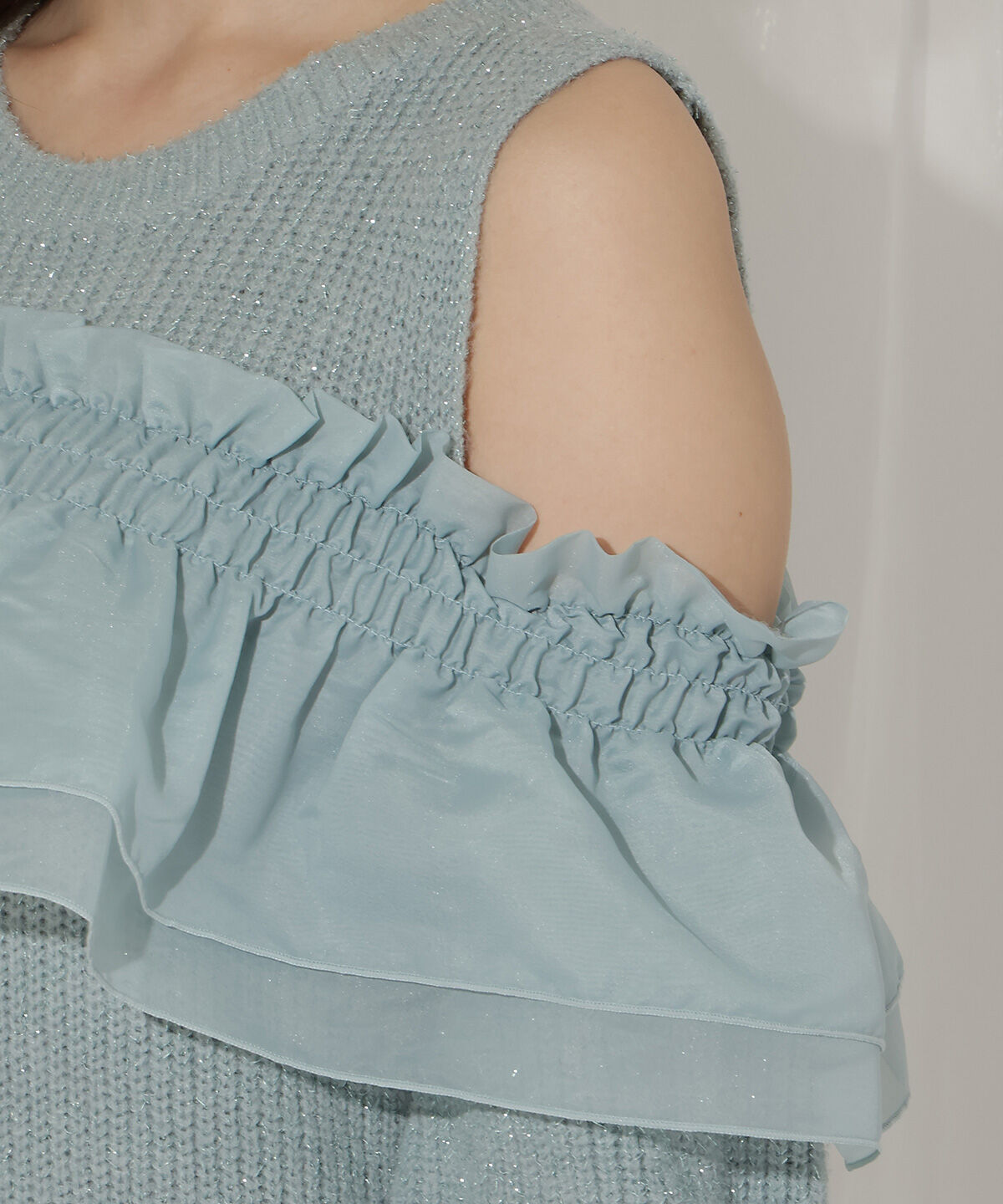 WILLSELECTION「バックリボンオフショルニットワンピース」|ワンピース|