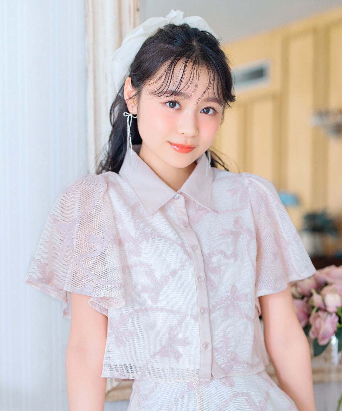 WILLSELECTION「リボンレースブラウス」|シャツ・ブラウス|ピンク