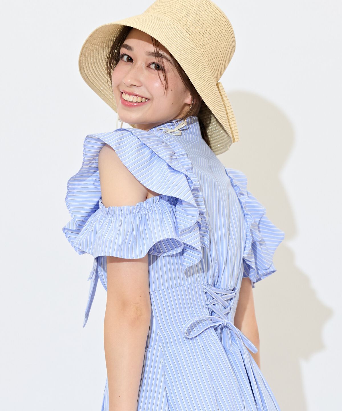 WILLSELECTION「ラッフルスリーブリボンタイワンピース」|ワンピース|