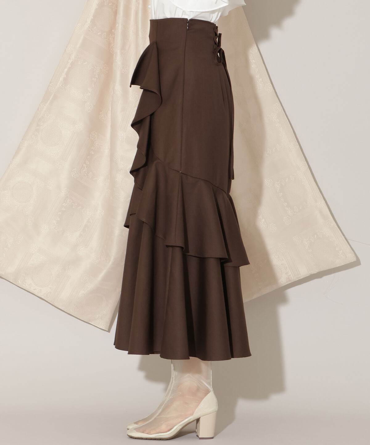 WILLSELECTION「ラッフルティアードヘムスカート」|タイト|