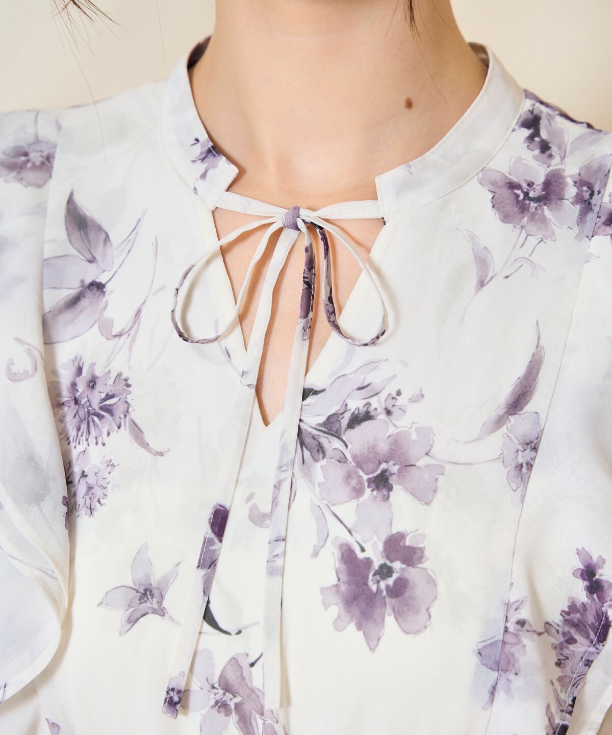 WILLSELECTION「フラワープリントウエストシャーリングワンピース」|ワンピース|