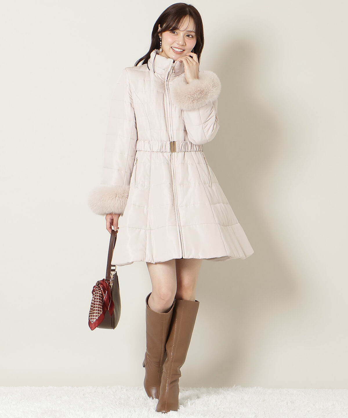 WILLSELECTION「フォックスファーキルティングフレアコート」|その他|