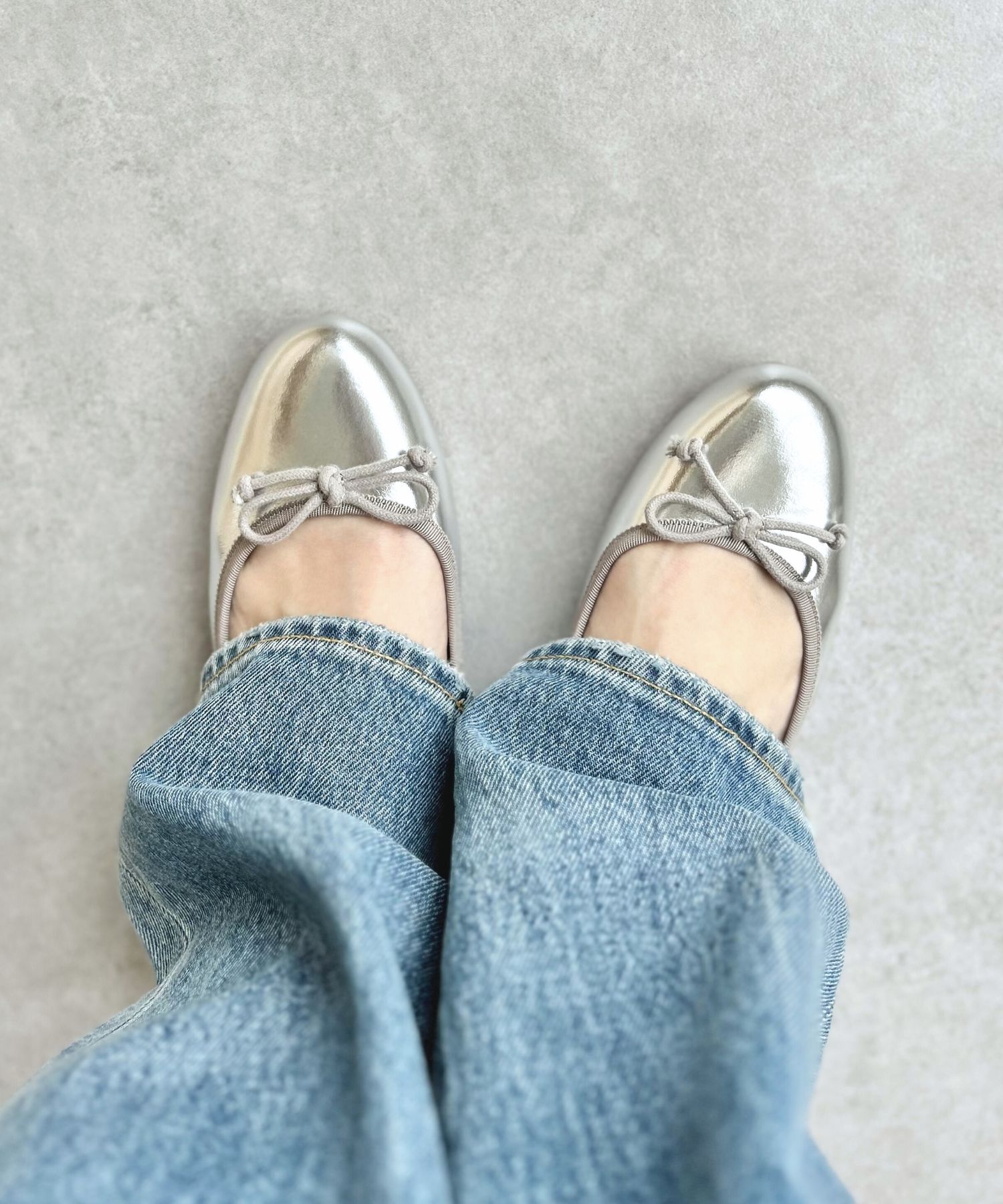 ORiental TRaffic「【 WEB限定 /累計7万足突破】 バレエシューズ /R-4006 パンプス フラット 厚手クッション エナメル」|パンプス|SILVER