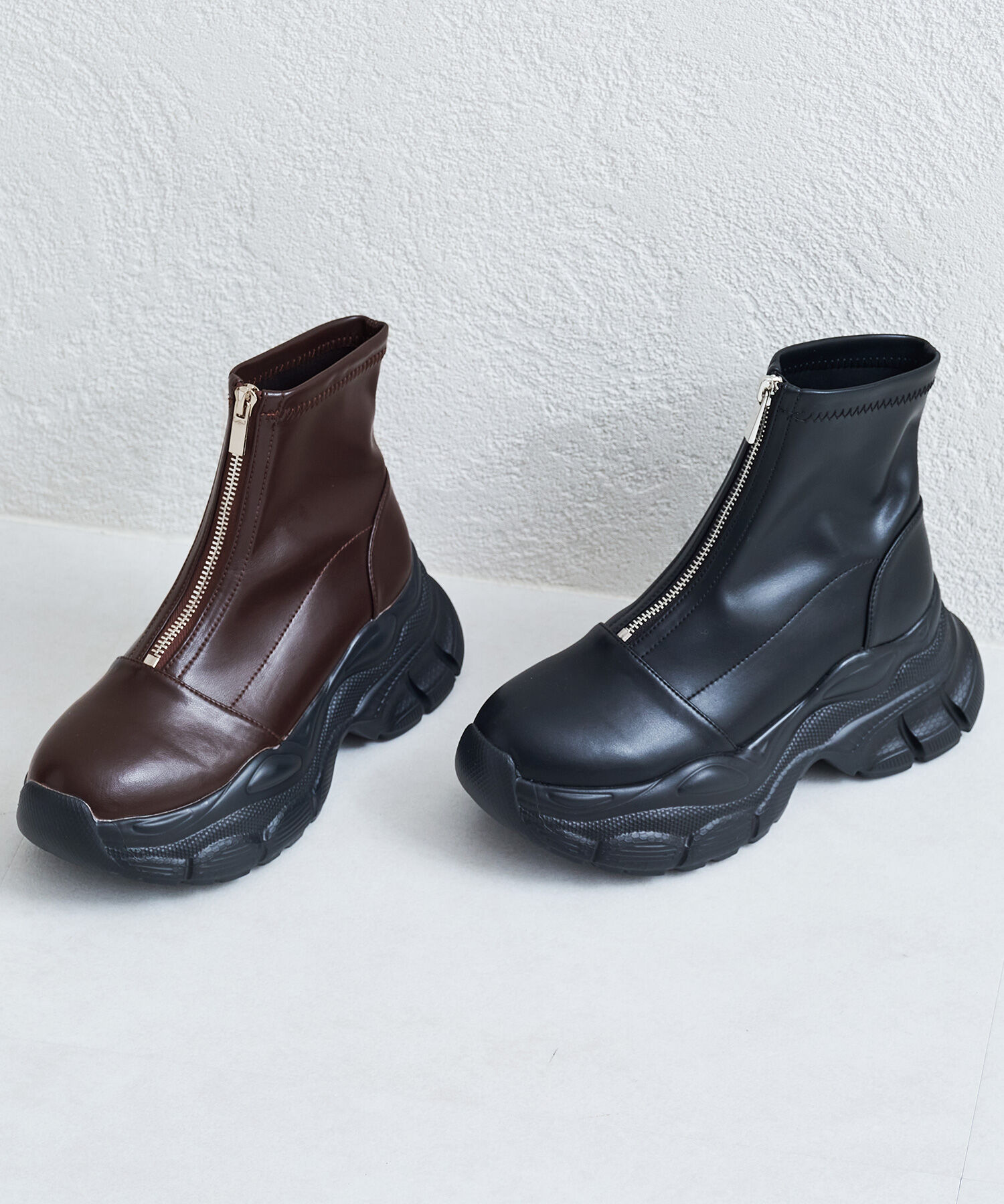 ORiental TRaffic「●2024秋冬新作●フロントジップスニーカーソールブーツ/41437」|ショートブーツ|