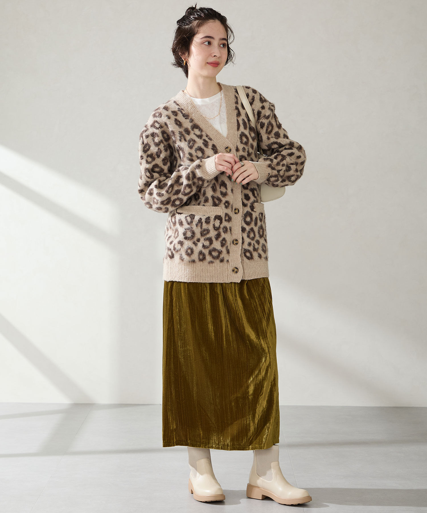 WA Oriental TRaffic「●2025秋冬新作●リブニットバックジップブーツ/52407」|ショートブーツ|