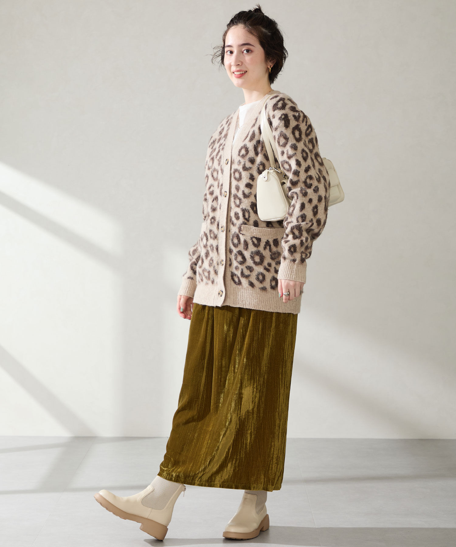 WA Oriental TRaffic「●2025秋冬新作●リブニットバックジップブーツ/52407」|ショートブーツ|