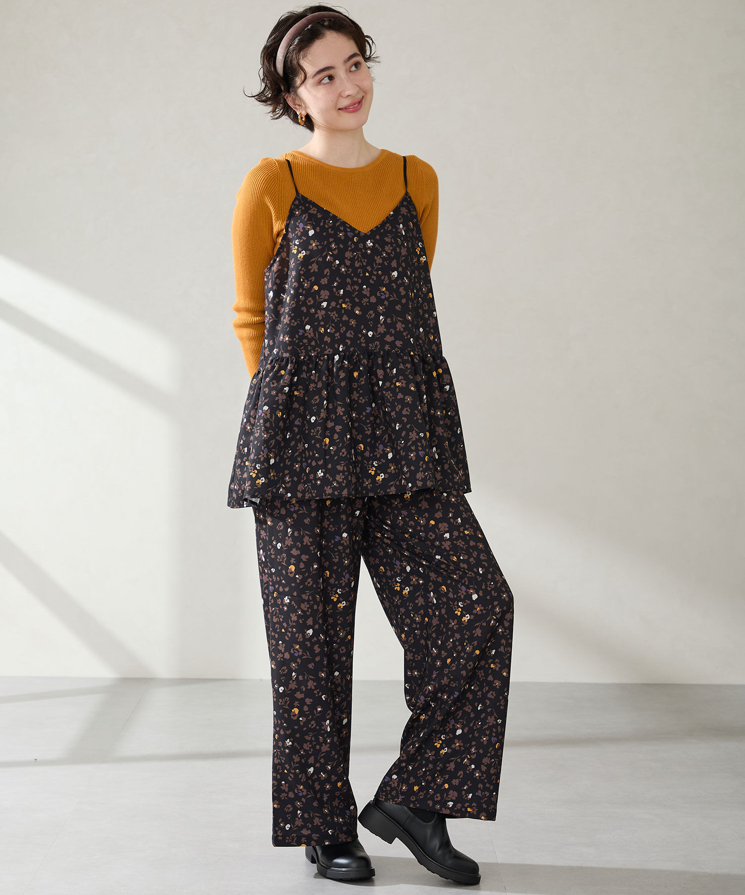 WA Oriental TRaffic「●2025秋冬新作●リブニットバックジップブーツ/52407」|ショートブーツ|