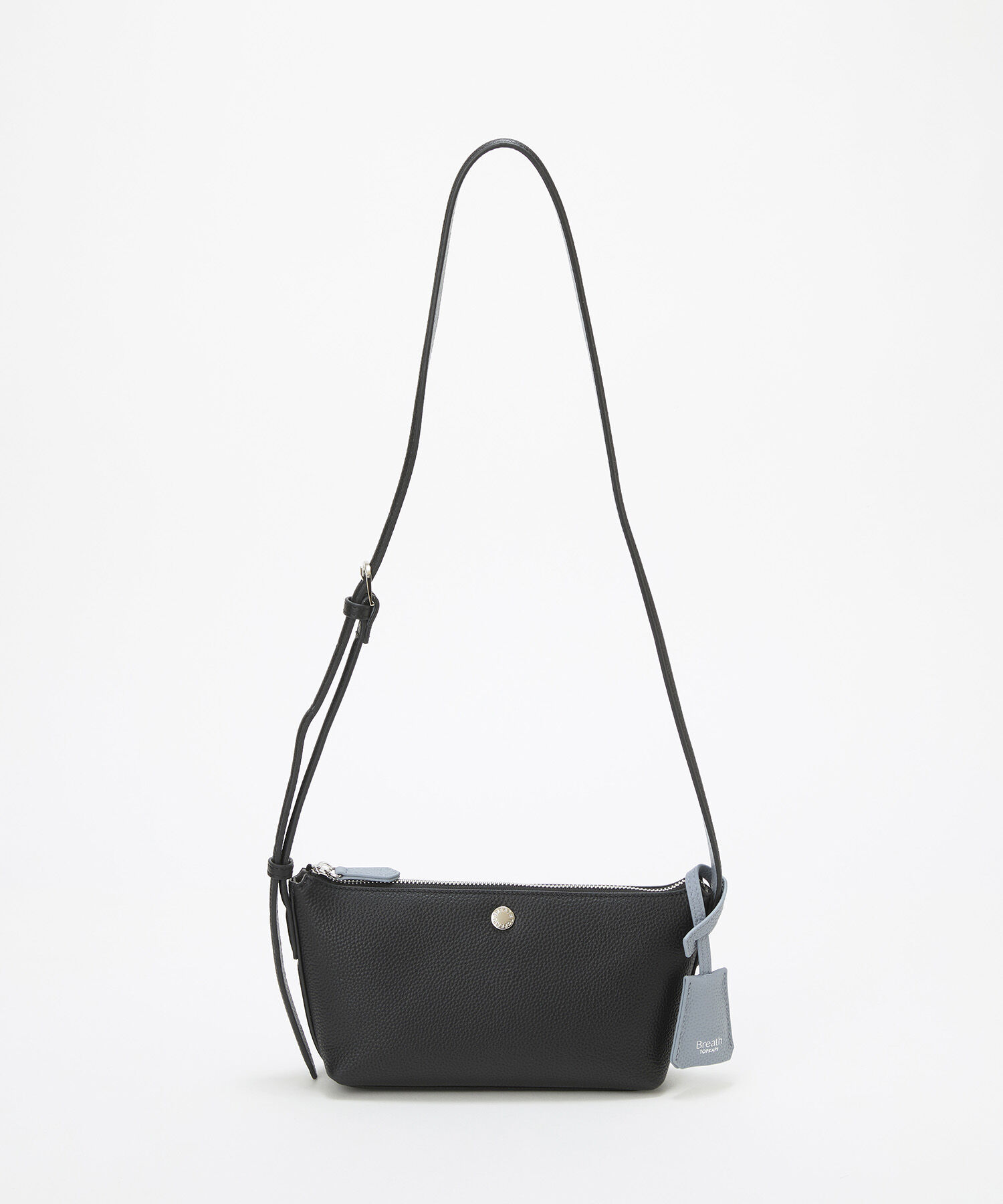 TOPKAPI BREATH「【Breath TOPKAPI】DUAL デュアル シュリンクレザー バイカラー ミニ ショルダーバッグ チャーム付き 」|ショルダー・メッセンジャー|ブラック