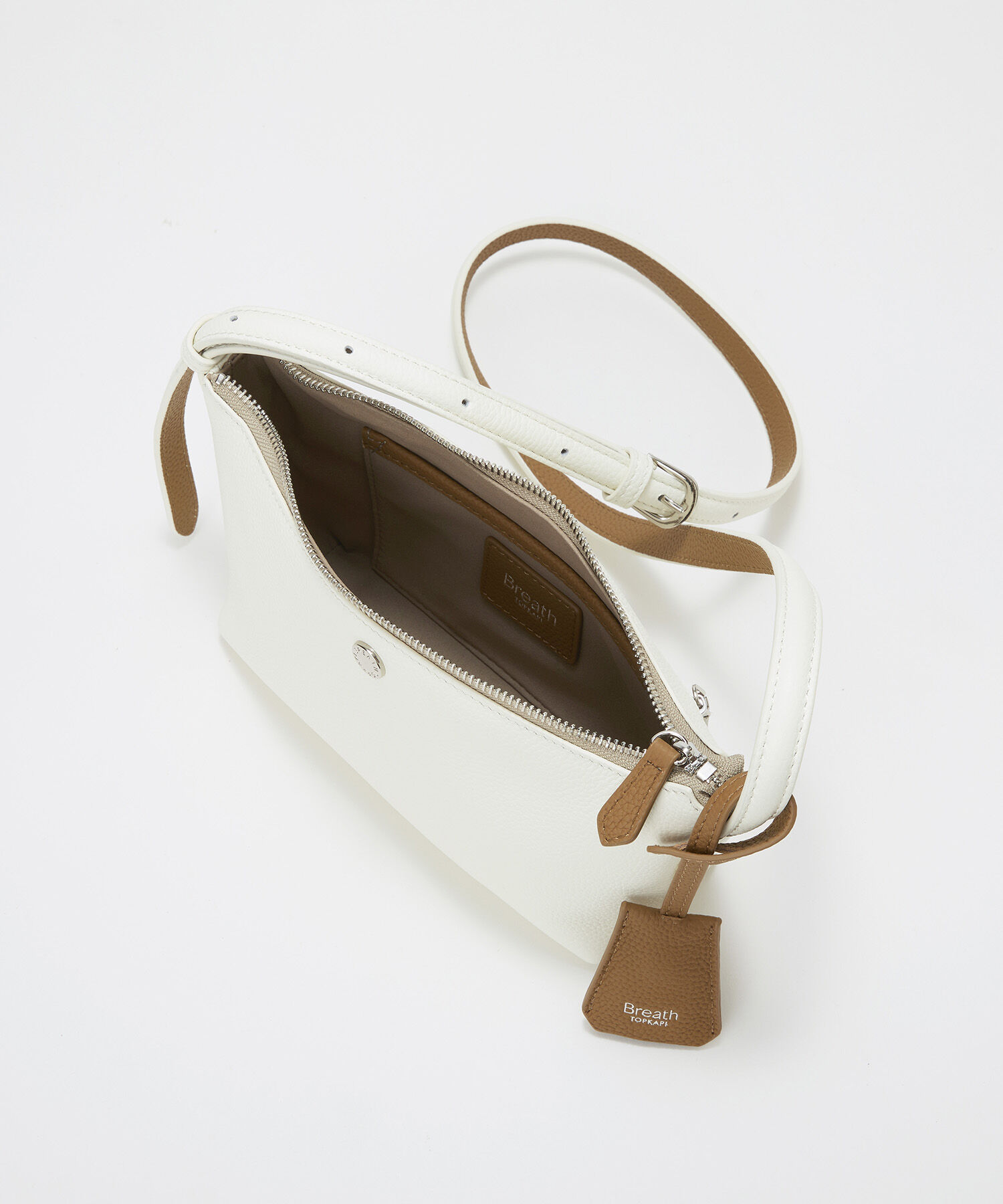 TOPKAPI BREATH「【Breath TOPKAPI】DUAL デュアル シュリンクレザー バイカラー ミニ ショルダーバッグ チャーム付き 」|ショルダー・メッセンジャー|