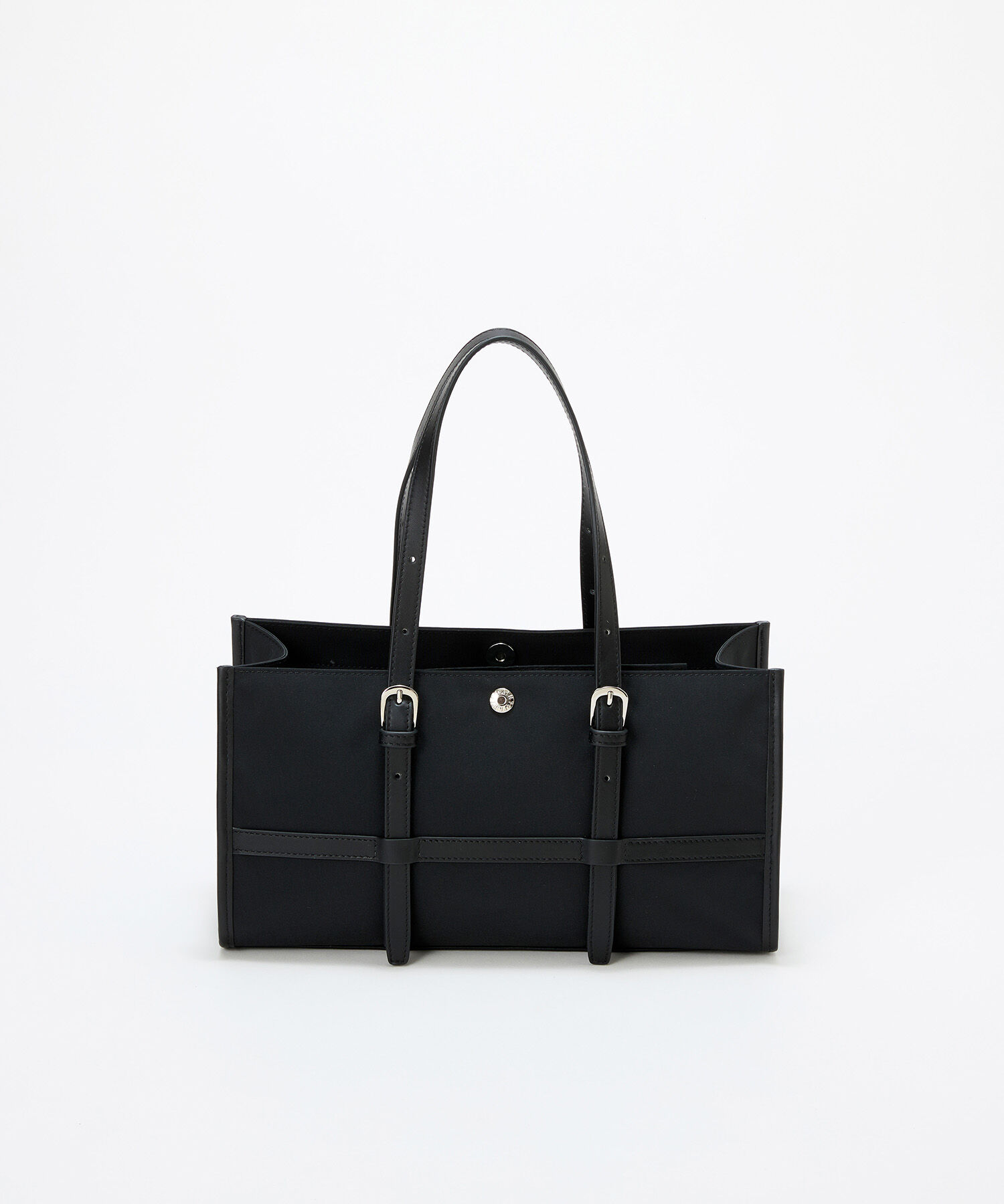 TOPKAPI BREATH「【Breath TOPKAPI】FRAME フレーム レザーベルト ワイド ミニ トートバッグ」|トートバッグ|ブラック