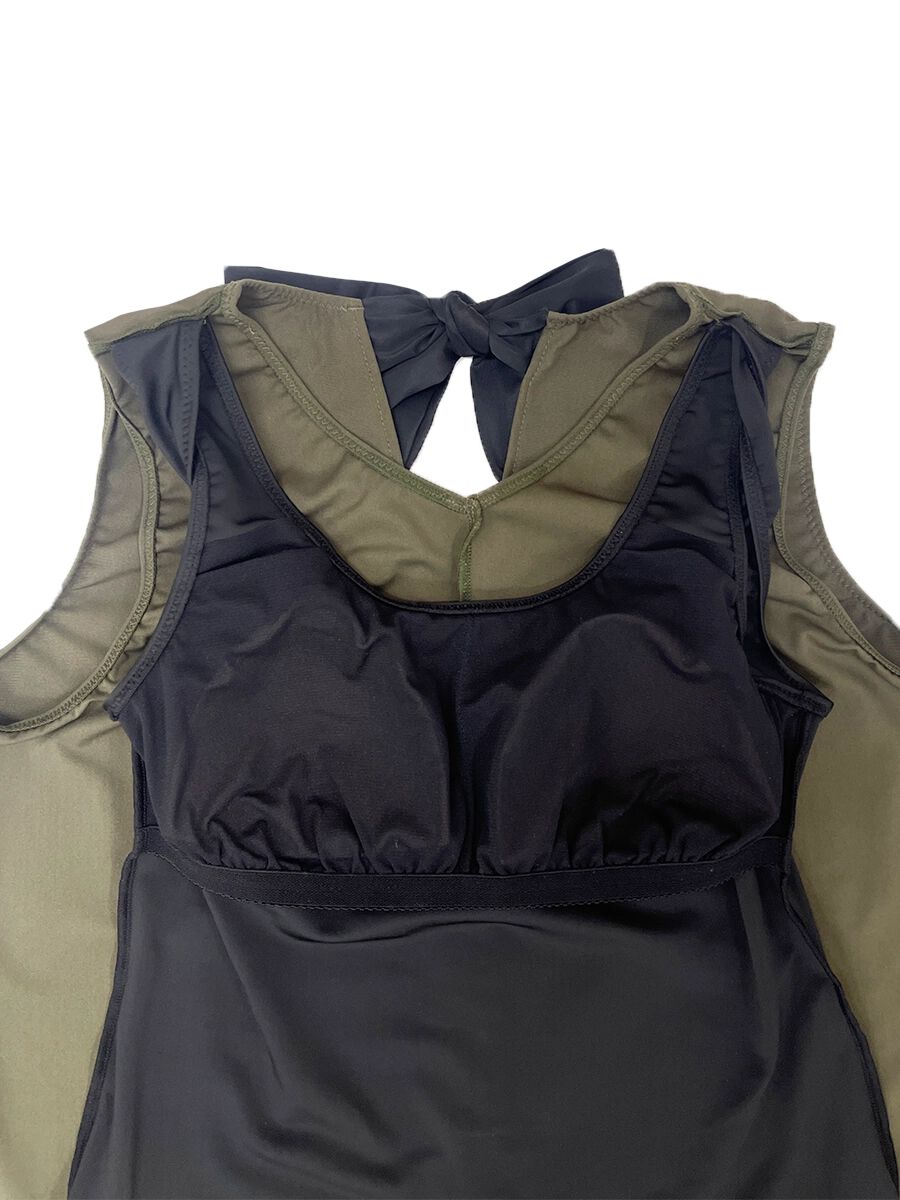 ALBOVE「UVカットフレアノースリーブ水着/トップス」|ビキニ|