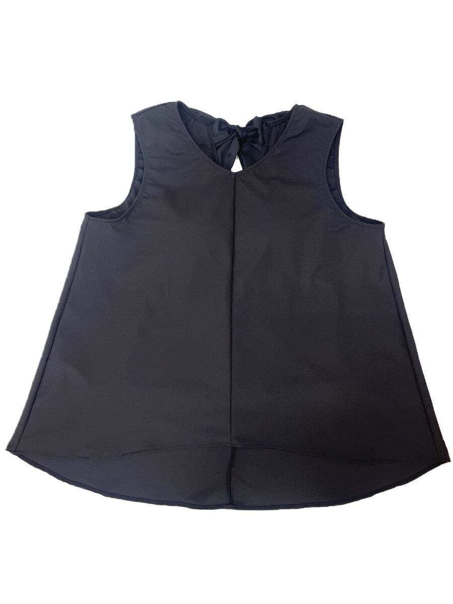 ALBOVE「UVカットフレアノースリーブ水着/トップス」|ビキニ|ブラック