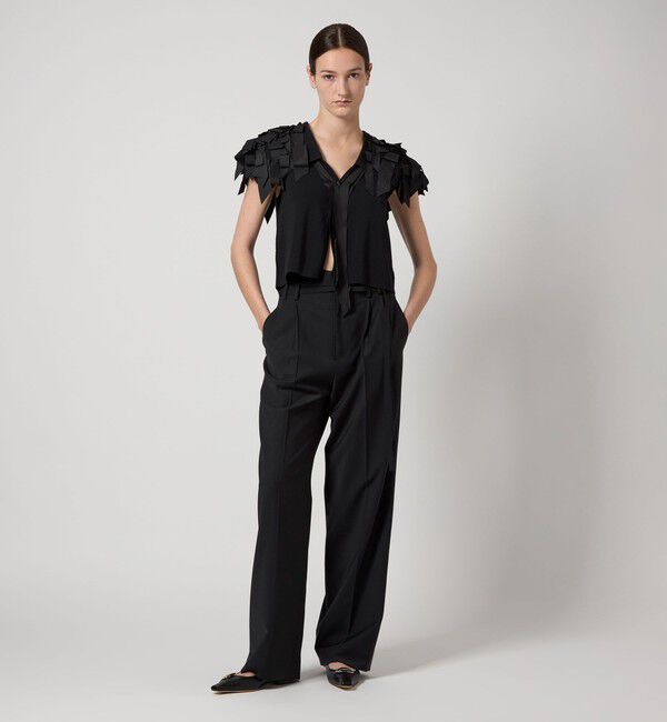 AEWEN MATOPH「＜AEWEN MATOPH＞リボンテープ ノースリーブ ニット」|ニット・セーター|