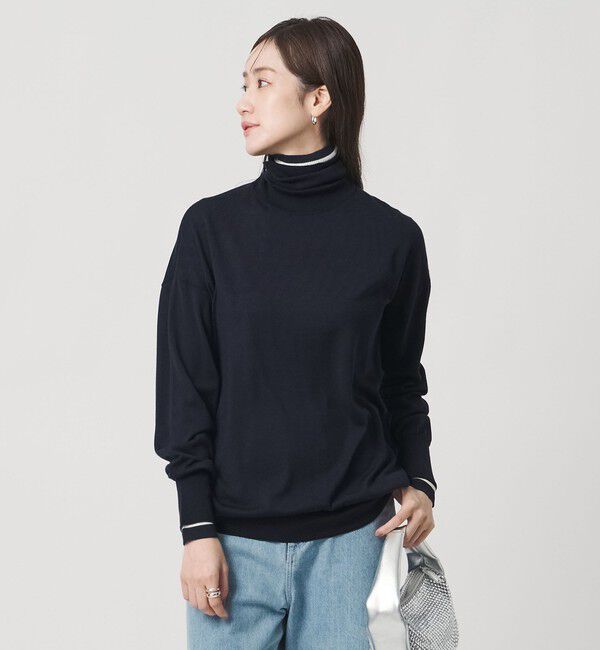 UNITED ARROWS「18G ウール タートルネック ニット ‐ウォッシャブル‐」|ニット・セーター|