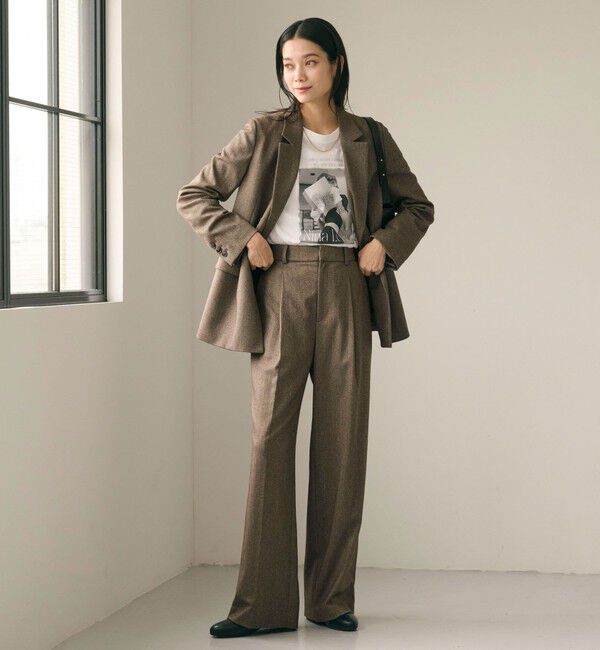 UNITED ARROWS green label relaxing「ホームスパン ダブル ジャケット ストレッチ」|テーラードジャケット|