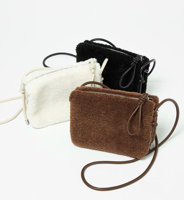 UNITED ARROWS green label relaxing「ボア ジップ ミニショルダーバッグ / ポシェット」|ショルダー・メッセンジャー|