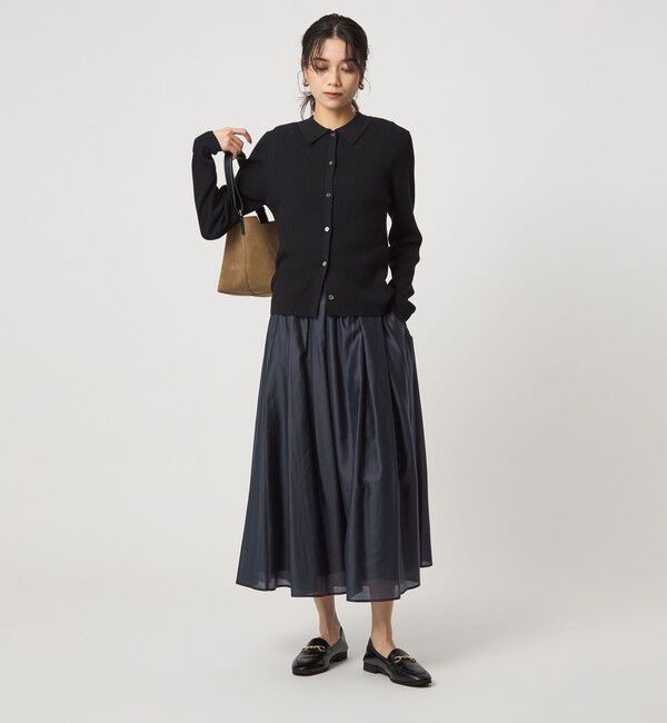 UNITED ARROWS green label relaxing「［size SHORTあり］チンツシアー ギャザー スカート」|フレア|