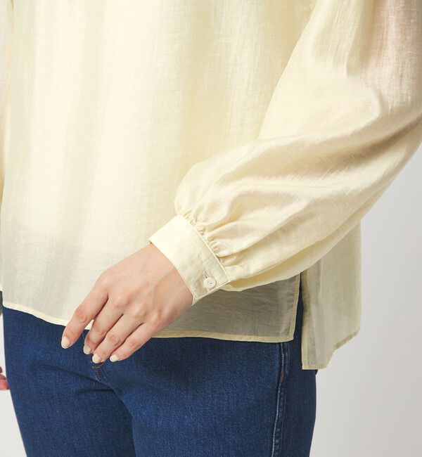 UNITED ARROWS green label relaxing「フェイクパール スタンドネック ブラウス」|シャツ・ブラウス|