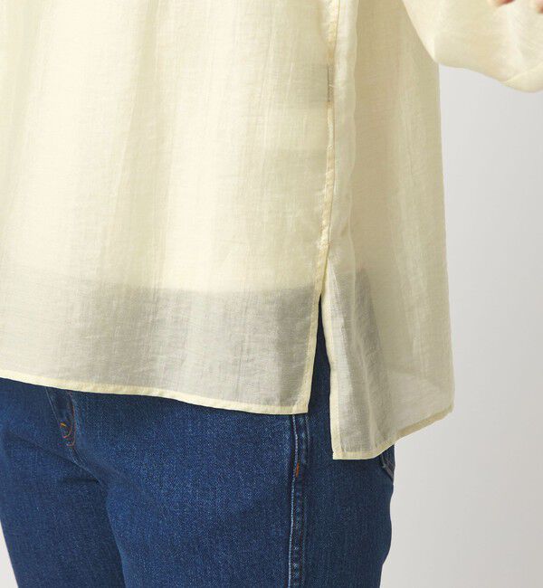 UNITED ARROWS green label relaxing「フェイクパール スタンドネック ブラウス」|シャツ・ブラウス|