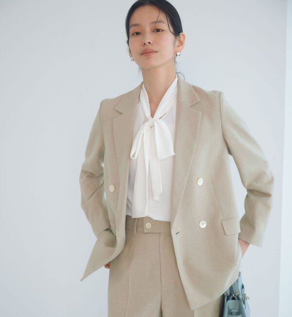 UNITED ARROWS green label relaxing「［size SHORTあり］Greed グリード メランジ ダブル ジャケット」|テーラードジャケット|BEIGE