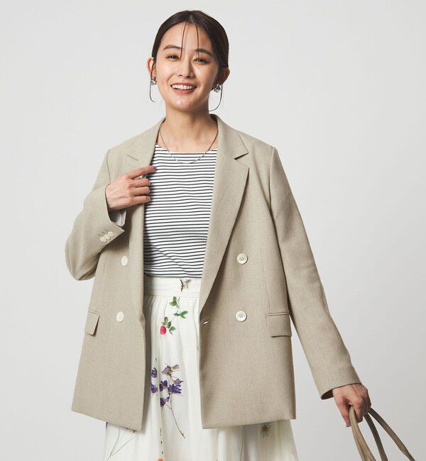 UNITED ARROWS green label relaxing「［size SHORTあり］Greed グリード メランジ ダブル ジャケット」|テーラードジャケット|