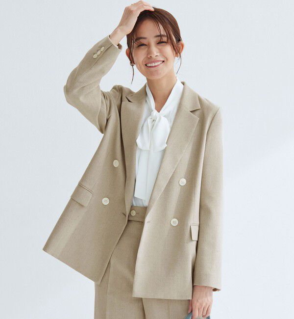 UNITED ARROWS green label relaxing「［size SHORTあり］Greed グリード メランジ ダブル ジャケット」|テーラードジャケット|