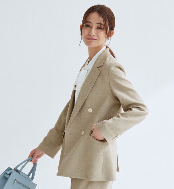 UNITED ARROWS green label relaxing「［size SHORTあり］Greed グリード メランジ ダブル ジャケット」|テーラードジャケット|