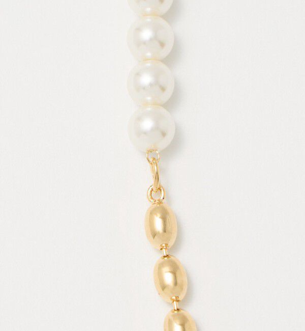 UNITED ARROWS green label relaxing「2WAY ボールチェーン＆フェイクパール ネックレス」|ネックレス|