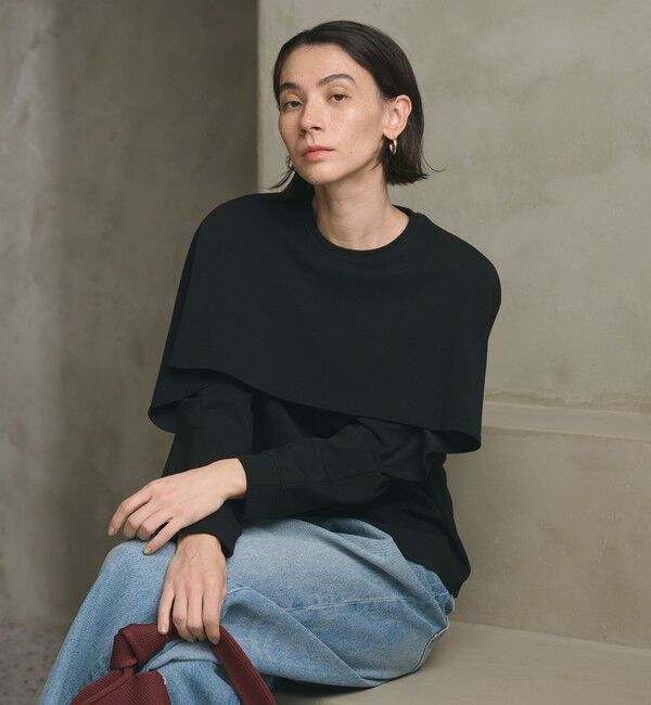 BEAUTY&YOUTH UNITED ARROWS「【WEB限定 Wardrobe DAILY MINIMAL】ケープフリル レイヤーカットソー」|Tシャツ・カットソー|
